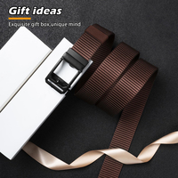 Ceinture tactique réglable en nylon pour l'extérieur avec boucle coulissante automatique, ceinture tactique à cliquet réglable pour homme