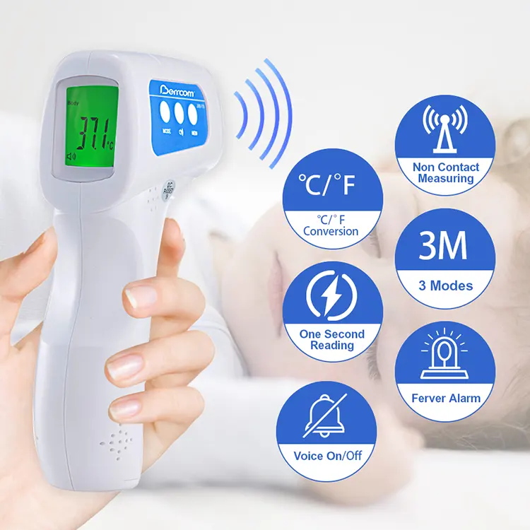 Fabrik Großhandel Baby Adult Elektronisches berührungs loses medizinisches Infrarot-Stirn thermometer Thermometer