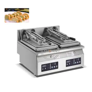 Máquina automática para freír dumplings, moño relleno al vapor, Mini sartén, Gyoza, para restaurante, 2022