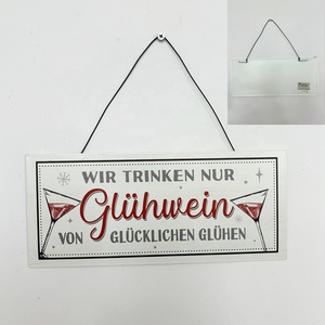 Letrero Decorativo <span class=keywords><strong>de</strong></span> Metal Antiguo con Impresión UV para Colgar en la Pared, Interior/Exterior, Feliz Navidad, <span class=keywords><strong>Regalo</strong></span> Decorativo, Adornos Navideños en Polvo - Product Image 3