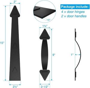 Kit de Herrajes Magnéticos Decorativos para Puertas de Garaje, Bisagras Magnéticas, Manijas, Paneles para Ventanas, Decoraciones para Paneles de Puertas de Garaje, Color Negro - Product Image 3