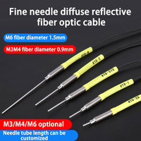 Amplificador de Sensor de fibra óptica M3/M4/M6 pequeño láser de reflexión difusa 10-200MM distancia de detección de objetos ajustable