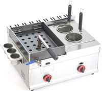 Fourneau à poulet professionnel en acier inoxydable à gaz, à pression simple, avec friteuse simple, robuste, installation facile, garantie 1 an sur les pièces