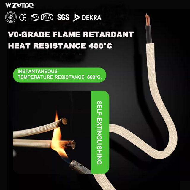 Waterproof and Flame Retardant Sleeve for Outdoor Cable Protection and Harsh Environmentv  Fiberglass Braided Sleeve