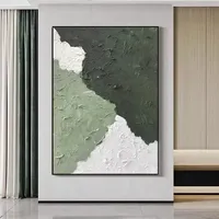 Peinture à l'huile en relief 3D faite à la main, abstraite, géométrique, paysage texturé en relief 3D, tableaux sur toile pour la décoration murale de la maison