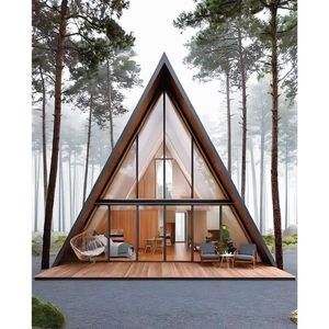 Thấp Tăng ánh sáng thép Modular prefab nhỏ tam giác nhà sinh thái thân thiện CE chứng nhận nhiệt-cách nhiệt biệt thự Cottage cho căn hộ sử dụng - Product Image 1