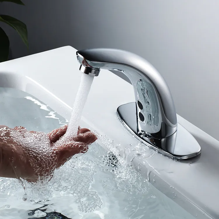 आधुनिक आपा बाथरूम सिंक इलेक्ट्रॉनिक स्मार्ट touchless गति आईआर सेंसर नल मिक्सर स्वत: गर्म ठंडे पानी के नल के साथ सेंसर