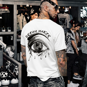 Kaos Pria Berkualitas Tinggi Bermotif Lengan Pendek Kasual 100% Katun 180g Ramah Lingkungan Cepat Kering Tersedia OEM/ODM - Product Image 1