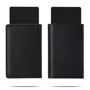 Portefeuille magnétique à trois volets CASEKEY Business Minimalist en cuir PU avec blocage RFID et porte-cartes escamotable - Product Image 2