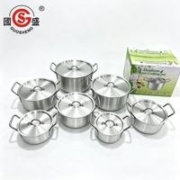 Batterie de cuisine antiadhésive en alliage d'aluminium, ensemble de casseroles en aluminium très vendu, batterie de cuisine épaissie, ensemble de marmites à soupe