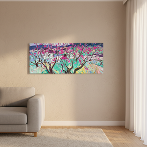 Riproduzione Realistica di Dipinto a Olio 'Fiori di Pesco' di Zhang Liping Ten Li, Arte Murale per Soggiorno e Camera da Letto - Product Image 5
