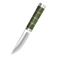 Couteau de cuisine et d'extérieur en acier inoxydable série 3Cr, fait main en Mongolie, avec manche en bois ambidextre, pour sashimi, viande, mouton et fruits