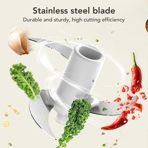 Nueva Picadora de Carne Eléctrica Inalámbrica Multifuncional Mini para Cocina, 3 Cuchillas, Carcasa de Plástico de Grado Alimenticio, 350 ml, para Uso Doméstico y al Aire Libre - Product Image 4