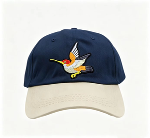 Gorra de Béisbol Bordada Personalizada con Diseño de Pájaro, Visera Curva de Dos Tonos, Ajustable y Estructurada para Uso Casual al Aire Libre, Venta al Por Mayor OEM - Product Image 1
