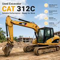 Excavatrice d'occasion CAT 312C, excavatrice sur chenilles de 13 tonnes à prix avantageux pour le nivellement des terrains, livraison mondiale