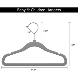50+10 Pack Non-Slip Velvet Hangers Space Saving Modern Injection-Molded <b>Plastic</b> and Iron Material for Wardrobe - Product Image 3