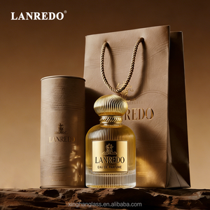 Bottiglia di Profumo in Vetro di Lusso Personalizzabile 50ml 100ml, Cilindrica Trasparente Premium con Scatola e Tappo - Product Image 2