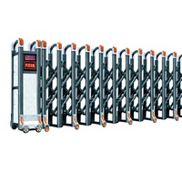 Portail coulissant électrique rétractable en alliage d'aluminium, intelligent, sans rail, télécommandé, pour chantier scolaire