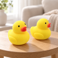 Jouet éducatif écologique en TPR, canard jaune, rebond lent, sûr et souple