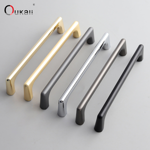 Maniglie per Mobili Oukali Personalizzate in Lega di Zinco, Design Moderno <span class=keywords><strong>Oro</strong></span> Opaco e Nero, per Cassetti, Armadi e Comò - Product Image 3