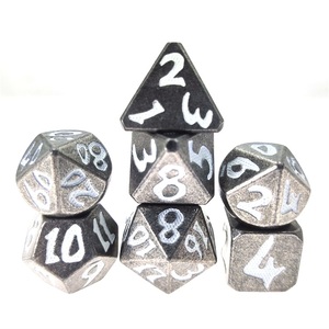 Ensemble de dés en métal Avenger <span class=keywords><strong>à</strong></span> fonte géante phosphorescente, MOQ 10, pour les fans de jeux de rôle et de société DND, écologique et durable - Product Image 5