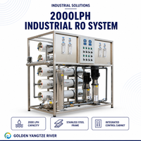 Machine de purification d'eau par osmose inverse industrielle commerciale 2000 l/h, système d'eau RO pour un traitement efficace de l'eau