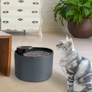 Air mancur minum kucing otomatis sangat tenang, Dispenser air anjing peliharaan 3L dengan filter pengganti