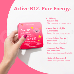 OEM bằng miệng hòa tan Viên ngậm thúc đẩy não và hệ thống thần kinh sức khỏe Vitamin B12 Miệng mỏng phim Strips bổ sung - Product Image 3