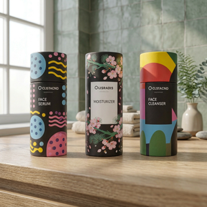Custom Eco-Friendly Recyclable <b>Kraft</b> Paper Tube Packaging Cylinder <b>Box</b> PET Film Coating Varnishing Gift Craft Retail Display JHX - Product Image 1