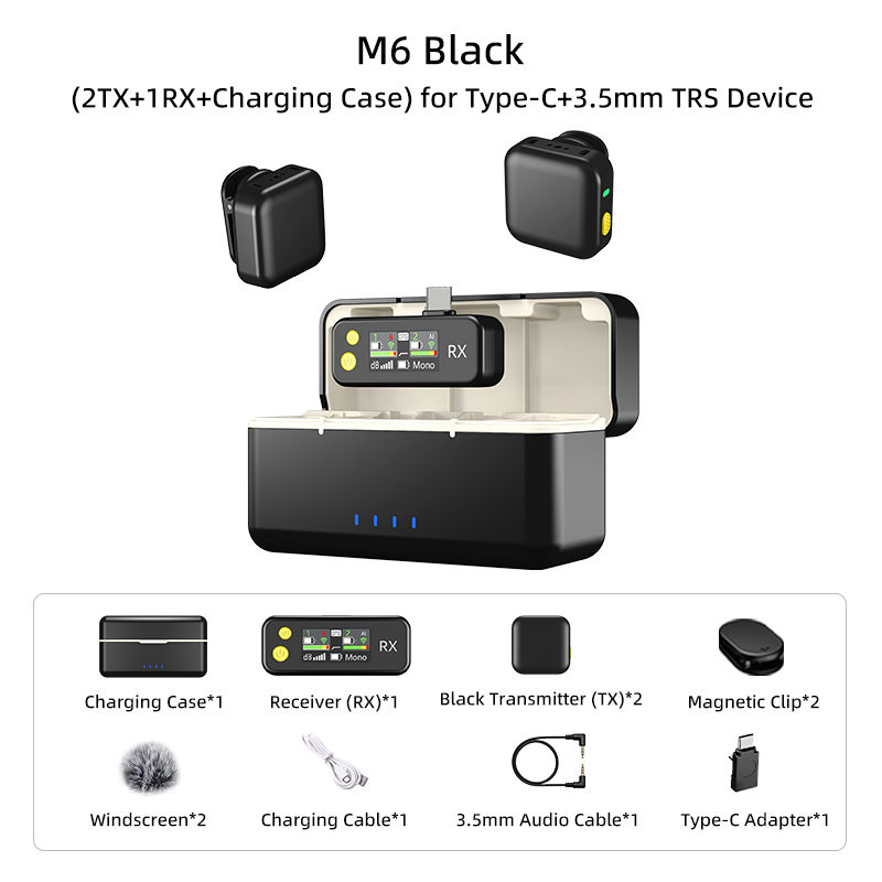 M6 1-ต่อ-2 สีดำ