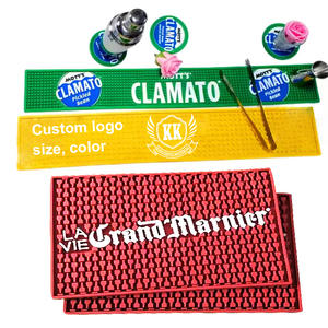 Precio competitivo Logotipo personalizado Tamaño Color Antideslizante Durable Pvc Barra de goma Mat Runner Barmat - Product Image 1