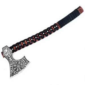 Hacha Vikinga con Cabeza de Acero al Carbono Forjado a Mano, para Uso Industrial y Bricolaje, Mango de Madera Natural, Hoja de 6 Pulgadas, Longitud Total de 18 Pulgadas - Product Image 2