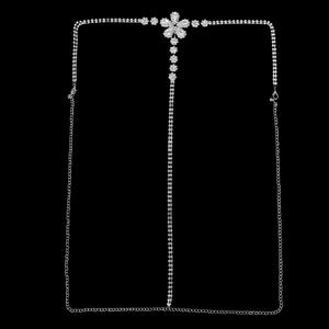 BINSHUO, Tanga con cadena de diamantes de imitación de cristal, cadena de cuerpo Floral con diamantes de imitación súper brillante para ropa interior de Bikini - Product Image 4