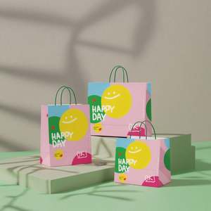 Sac en papier kraft classique pour restaurant, de qualité supérieure, durable, réutilisable, de forme personnalisée, largement utilisé, avec poignée en corde de coton - Product Image 4