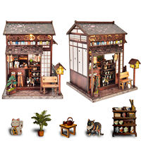 Kit de construction de nichoir à livres magique en bois, puzzle 3D miniature, maison de poupée, insert de bibliothèque, modèle de jouet, cadeau pour adultes et enfants
