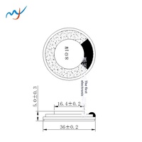 Haut-parleur intelligent ultra-mince à 36 cornes 8 Euro 1W Unité vocale inversée Accessoire pour haut-parleur de jouet