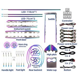 Luci d'Ambiente per <span class=keywords><strong>Auto</strong></span> Compatibili con Tesla Model 3/Y, Illuminazione Ambientale 25 in 1 Sinfonia Multicolore a 64 Colori con Striscia <span class=keywords><strong>LED</strong></span> Sincronizzata alla Musica - Product Image 1