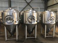 Fermenteurs coniques à double paroi de glycol réservoir de fermenteur conique isobare 100l 150l 200l pub domestique utilisé