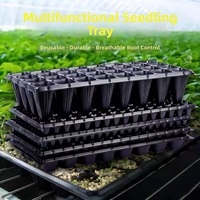 X154 Bandejas de germinación de PET duraderas - Bandejas de semillero reutilizables con celdas cuadradas para microvegetales, invernaderos