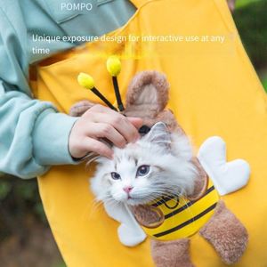Sac de transport pour animaux de compagnie Kawaii avec fenêtre transparente, sac de transport pour chat, sac à main de voyage en toile souple pour chiot - Product Image 3
