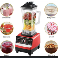 4500W Zilver Crest Blender Dubbele Twee Cup Commerciële Voedsel Smoothie Blender En Juicers Mixer