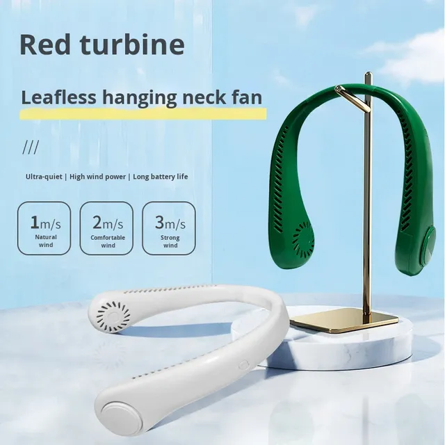 Wholesale Outdoor Cooling USB Charging Small Fan Silent Lazy Portable Mini Turbo Bladeless Neck-Hanging