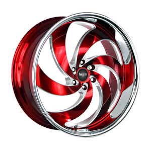 Jantes en alliage RGW 2 pièces à déport profond 20-26 pouces, lèvre chromée rouge, forgées par rotation, pour Bronco Traverse, garantie 3 mois - Product Image 1
