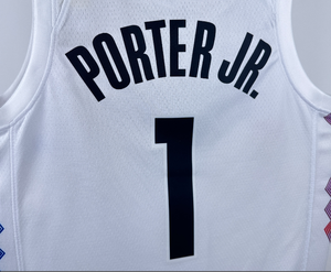 2025 Nueva camiseta de baloncesto 1 Porter Jr 4 Westbrook 15 <span class=keywords><strong>Jokic</strong></span> 27 Murray venta al por mayor blanco <span class=keywords><strong>Denver</strong></span> impreso camisetas deportivas - Product Image 6