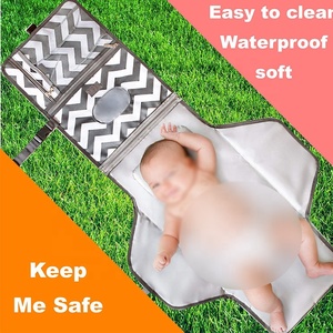 Recién llegado, alfombrilla impermeable para juegos de bebés, <span class=keywords><strong>cambiador</strong></span> con bolsillo de tejido y cojín para la cabeza, bolsa de almacenamiento multiusos - Product Image 6