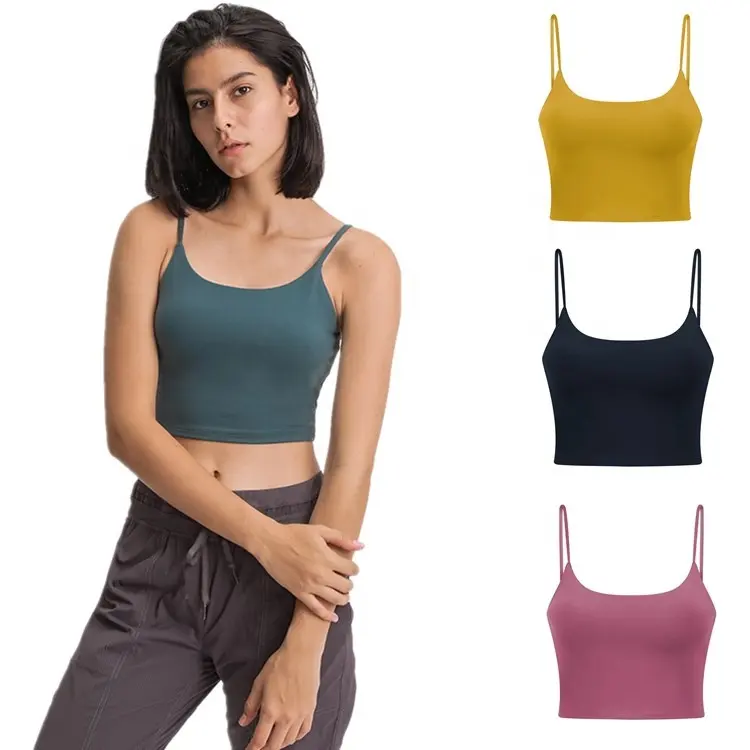 Commercio all'ingrosso super quality oem logo custom fashion sports gym yoga work out vest sexy crop women's girls plain tank top