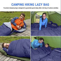 Sac de couchage léger pour le camping, couverture chaude pour la randonnée, couette pliable pour l'extérieur avec sac de rangement