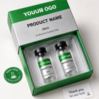 Etiquetas con Logotipo Personalizado para Botellas de 3ml y 10ml; Etiquetas y Cajas Impermeables con Impresión Digital/UV