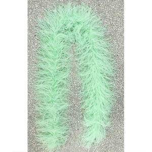 Boa de Plumas de Avestruz Teñidas de 10 Capas, Color Dorado, Rojo y Marfil, 2 Metros de Largo, para Manualidades, Vestidos de Mujer, Carnaval, Fiesta, Xinyuling - Product Image 5