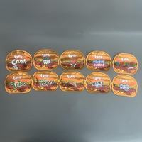 Petit MOQ, expédition immédiate : Sachet Mylar de qualité alimentaire découpé en forme de hamburger, 3,5g, pour emballage de bonbons aux fleurs exotiques, pochette Ziplock anti-odeur